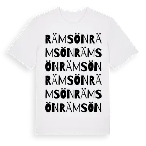 Rämsön ordlek t-shirt – ekologisk bomull t-shirt från Pinshirt