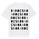 White t-shirt med Randesbo ordlek t-shirt