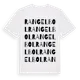 White t-shirt med Rangelbol ordlek t-shirt