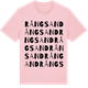 Pink Cotton t-shirt med Rångsand ordlek t-shirt