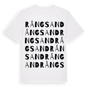 Rångsand ordlek t-shirt – ekologisk bomull t-shirt från Pinshirt