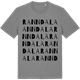 Mid Heather Gray t-shirt med Ranndala ordlek t-shirt