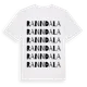 White t-shirt med Ranndala ordlek t-shirt