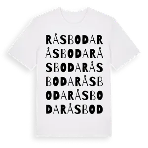 Råsboda ordlek t-shirt – ekologisk bomull t-shirt från Pinshirt