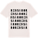 Vintage White t-shirt med Rensbro ordlek t-shirt
