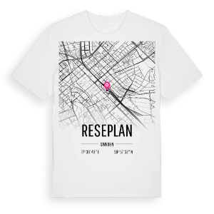 Reseplan karta t-shirt – ekologisk bomull t-shirt från Pinshirt