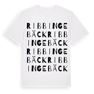 Ribbingebäck ordlek t-shirt – ekologisk bomull t-shirt från Pinshirt