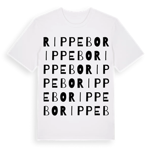 Rippebo ordlek t-shirt – ekologisk bomull t-shirt från Pinshirt