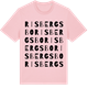Pink Cotton t-shirt med Risbergsbo ordlek t-shirt