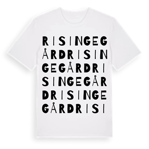 Risinge gård ordlek t-shirt – ekologisk bomull t-shirt från Pinshirt