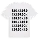 White t-shirt med Rockbo ordlek t-shirt