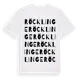 White t-shirt med Röcklinge ordlek t-shirt