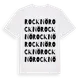 White t-shirt med Rocknö ordlek t-shirt