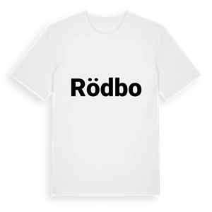 Rödbo fetstil t-shirt – ekologisk bomull t-shirt från Pinshirt