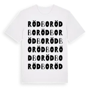 Rödbo ordlek t-shirt – ekologisk bomull t-shirt från Pinshirt