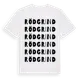 White t-shirt med Rödgrind ordlek t-shirt