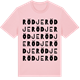 Pink Cotton t-shirt med Rödje ordlek t-shirt
