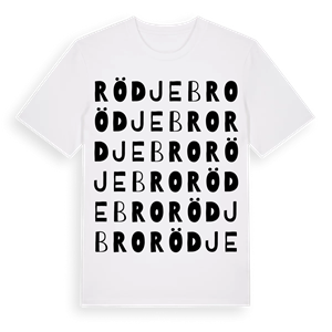 Rödjebro ordlek t-shirt – ekologisk bomull t-shirt från Pinshirt