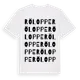 White t-shirt med Röloppe ordlek t-shirt
