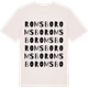 Vintage White t-shirt med Romsbo ordlek t-shirt