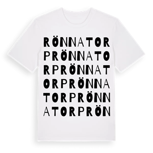 Rönnatorp ordlek t-shirt – ekologisk bomull t-shirt från Pinshirt