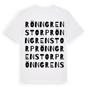Rönngrenstorp ordlek t-shirt – ekologisk bomull t-shirt från Pinshirt