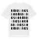 White t-shirt med Rönningsbo ordlek t-shirt