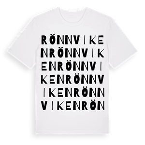 Rönnviken ordlek t-shirt – ekologisk bomull t-shirt från Pinshirt