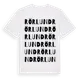 White t-shirt med Rörlund ordlek t-shirt