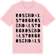 Pink Cotton t-shirt med Rosendalstorg ordlek t-shirt