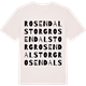 Vintage White t-shirt med Rosendalstorg ordlek t-shirt