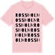 Pink Cotton t-shirt med Rossholm ordlek t-shirt