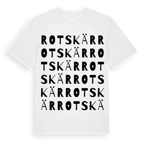 Rotskär ordlek t-shirt – ekologisk bomull t-shirt från Pinshirt