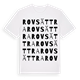 White t-shirt med Rovsättra ordlek t-shirt