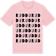 Pink Cotton t-shirt med Ruddu ordlek t-shirt
