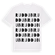 White t-shirt med Ruddun ordlek t-shirt