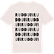 Vintage White t-shirt med Ruddun ordlek t-shirt