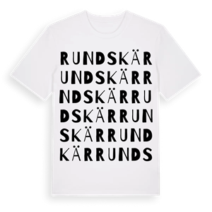 Rundskär ordlek t-shirt – ekologisk bomull t-shirt från Pinshirt