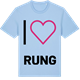 Blue Soul t-shirt med Jag älskar Rung t-shirt stort tryck