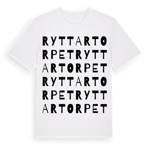 Ryttartorpet ordlek t-shirt – ekologisk bomull t-shirt från Pinshirt