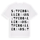 White t-shirt med S:t Per Gallerian ordlek t-shirt