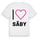 Jag älskar Säby t-shirt stort tryck