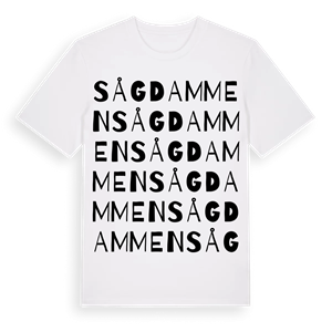 Sågdammen ordlek t-shirt – ekologisk bomull t-shirt från Pinshirt