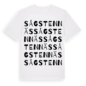 Sågstennäs ordlek t-shirt – ekologisk bomull t-shirt från Pinshirt