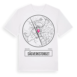 Sågverkstorget t-shirt – ekologisk bomull t-shirt från Pinshirt
