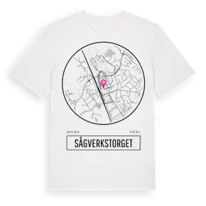 Sågverkstorget t-shirt – ekologisk bomull t-shirt från Pinshirt