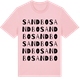 Pink Cotton t-shirt med Sandbo ordlek t-shirt