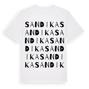 Sandika ordlek t-shirt – ekologisk bomull t-shirt från Pinshirt