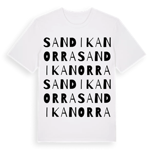 Sandika Norra ordlek t-shirt – ekologisk bomull t-shirt från Pinshirt