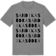 Mid Heather Gray t-shirt med Sandika Södra ordlek t-shirt